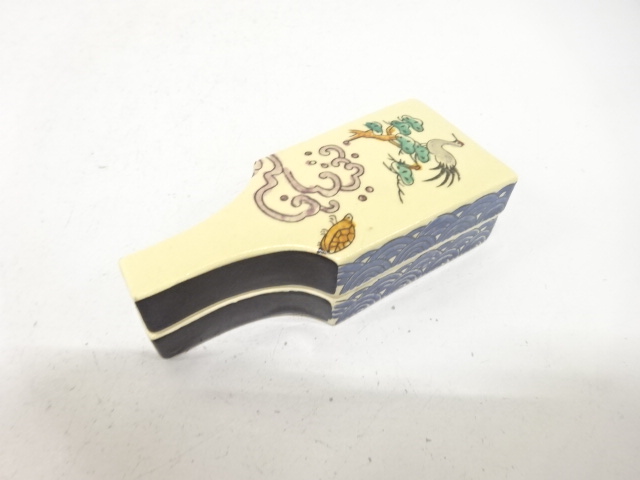 JAPANESE TEA CEREMONY / KOGO INCENSE CONTAINER / HAGOITA PATTERN